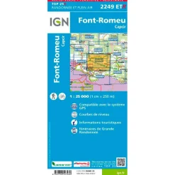 Hot Carte 2249ETR Font Romeu, Capcir - Résistante Carte Ign