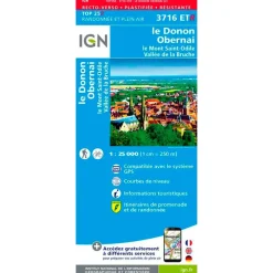 Carte Ign<IGN Carte 3716ETR le Donon, Obernai, le Mont Sainte-Odile, Vallée de la Bruche - Résistante