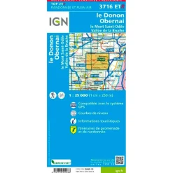 Carte Ign<IGN Carte 3716ETR le Donon, Obernai, le Mont Sainte-Odile, Vallée de la Bruche - Résistante