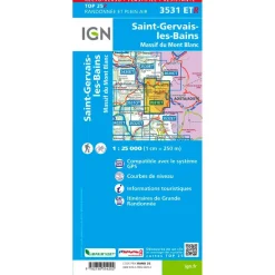 Carte Ign<IGN Carte 3531ETR Saint-Gervais-les-Bains, Massif du Mont Blanc - Résistante
