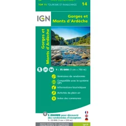 Discount Carte Gorges et Monts D'Ardeche Carte Ign