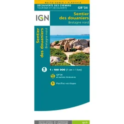 Carte Ign<IGN Carte Le Sentier des Douaniers Bretagne Nord