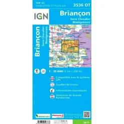 Hot Carte 3536OT Briancon, Serre Chevalier, Montgenèvre Carte Ign
