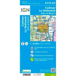 Carte Ign<IGN Carte 3719OT Colmar, Le Hohneck, Vallée de Munster