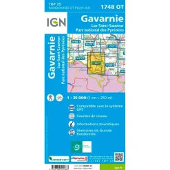 New Carte 1748OT Gavarnie, Luz-Saint-Sauveur, Parc national des Pyrénées Carte Ign