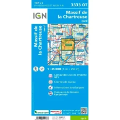 Carte Ign<IGN Carte 3333OT Massif de la Chartreuse Nord