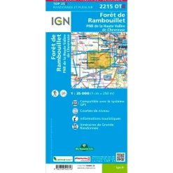 Carte Ign<IGN Carte 2215OTR Forêt de Rambouillet, PNR de la Haute Vallée de Chevreuse - Résistante