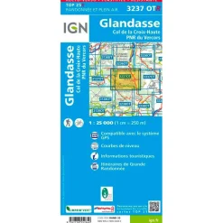 Clearance Carte 3237OTR Glandasse, Col de la Croix-Haute, PNR du Vercors - Résistante Carte Ign