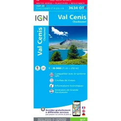 Best Carte 3634OTR Val Cenis, Charbonnel - Résistante Carte Ign