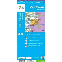 Best Carte 3634OTR Val Cenis, Charbonnel - Résistante Carte Ign