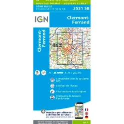 Outlet Carte 2531SB Clermont-Ferrand Carte Ign