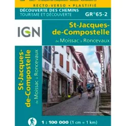Sale Carte St Jacques De Compostelle De Moissac à Roncevaux Carte Ign