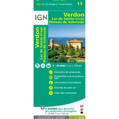 Online Carte Verdon - Lac de Sainte-Croix - Plateau de Valensole Carte Ign