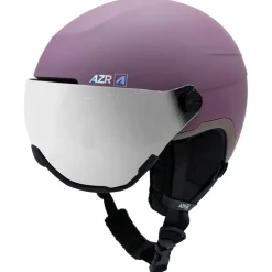 Casques Avec Visière|Casques Femme<AZR Casque visière Orion Visor Cramberry Mat Gris Miroir + Yellow Visor