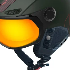 New Casque visière V-line Carbon Forest Matte Phantom Fire Lens Cat 1-3 Femme Casques Femme|Casques Homme