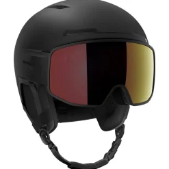 Casques Avec Visière|Casques Femme<Salomon Casque visière Driver Pro Sigma Photo Mips Black Poppy Red