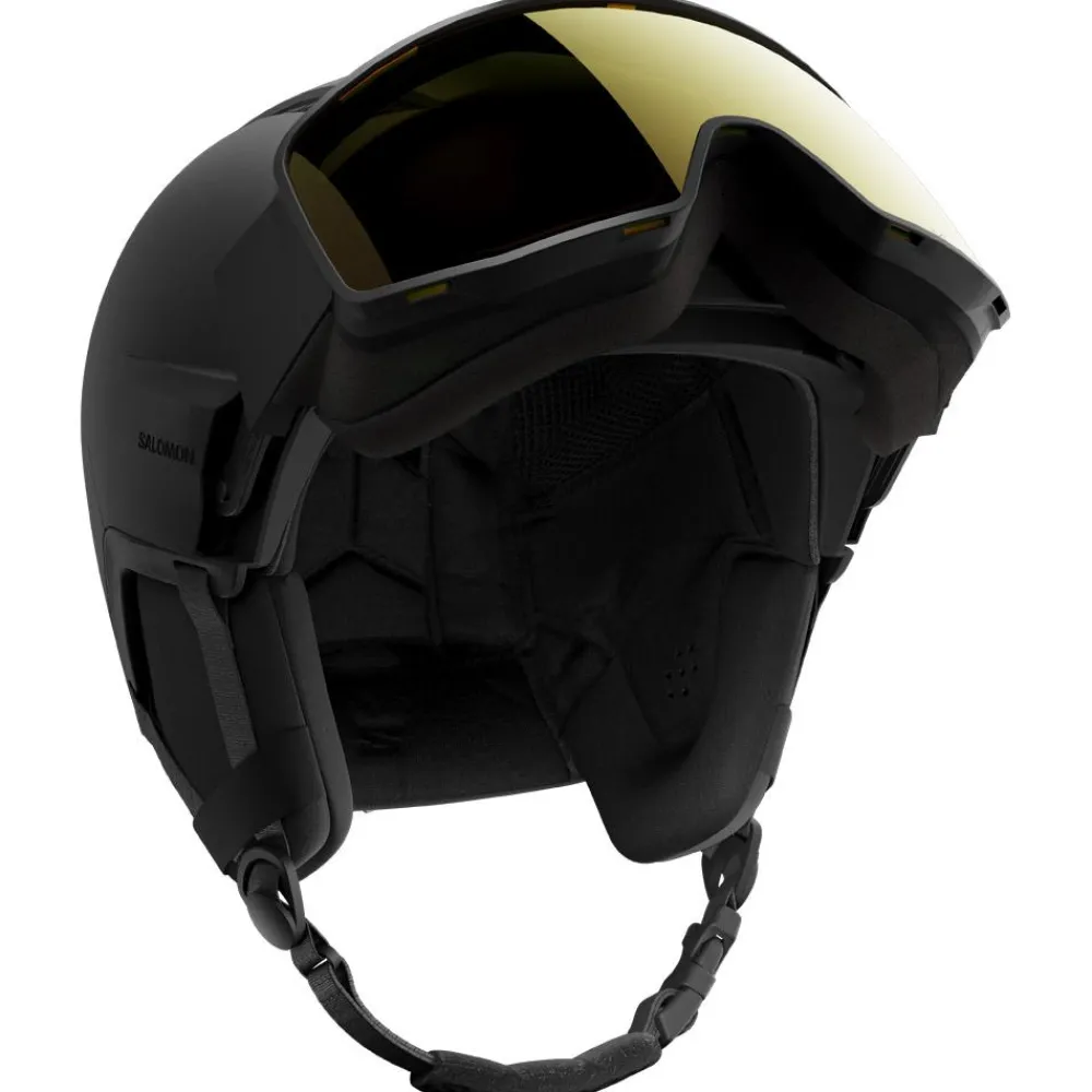 Casques Avec Visière|Casques Femme<Salomon Casque visière Driver Pro Sigma Photo Mips Black Poppy Red