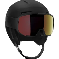 Casques Avec Visière|Casques Femme<Salomon Casque visière Osmo Pro Black Sigma Photo Poppy Red