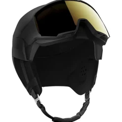 Casques Avec Visière|Casques Femme<Salomon Casque visière Osmo Pro Black Sigma Photo Poppy Red