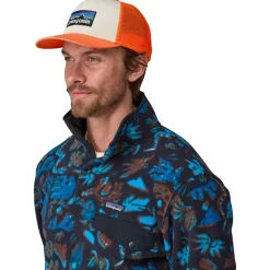 Casquettes<Patagonia Casquette P-6 Logo Trucker Hat White Redtail Rust