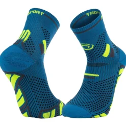 Outlet Chaussettes Trail Socks Ultra Mid Bleu Jaune Chaussettes Trail