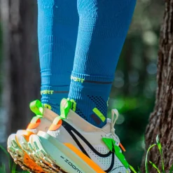 Outlet Chaussettes Trail Socks Ultra Mid Bleu Jaune Chaussettes Trail
