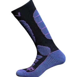 Chaussettes Ski Comfort Women Noir Violet Chaussettes Ski
