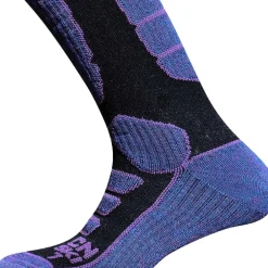Chaussettes Ski Comfort Women Noir Violet Chaussettes Ski