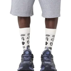 Hot Chaussettes Crew Socks Techy White Chaussettes Lifestyle