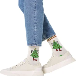 Chaussettes Lifestyle<Happy Socks Chaussettes Crew Socks Happy Tree White