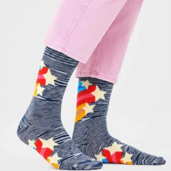 Chaussettes Lifestyle<Happy Socks Chaussettes Shooting Stars Noir Blanc