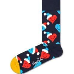 Clearance Chaussettes Santa Love Smiley Bleu Foncé Chaussettes Lifestyle