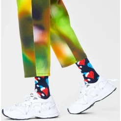 Clearance Chaussettes Santa Love Smiley Bleu Foncé Chaussettes Lifestyle