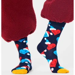 Clearance Chaussettes Santa Love Smiley Bleu Foncé Chaussettes Lifestyle