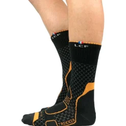 Chaussettes De Randonnée<La Chaussette de France Chaussettes Trekker High Noir Orange