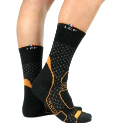 Chaussettes De Randonnée<La Chaussette de France Chaussettes Trekker High Noir Orange