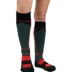 Chaussettes Ski<La Chaussette de France Chaussettes Grom's Noir Rouge