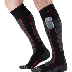 Sale Chaussettes Heatprotech Socks Noir Rouge Chauffage Pied|Chaussettes Ski