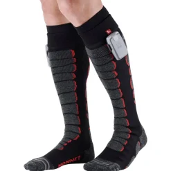 Sale Chaussettes Heatprotech Socks Noir Rouge Chauffage Pied|Chaussettes Ski