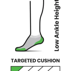Chaussettes Trail<Smartwool Chaussettes M's Run Targeted Cushion Low Ankle Light Gray