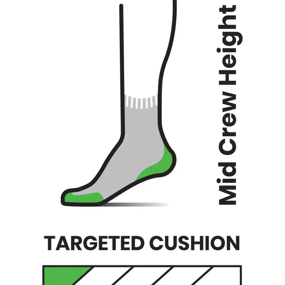 Chaussettes W's Run Targeted Cushion Mid Crew Deep Navy Chaussettes Trail