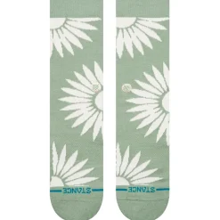 Hot Chaussettes Florals Socks Radial Brust Crew Seagreen Chaussettes Lifestyle
