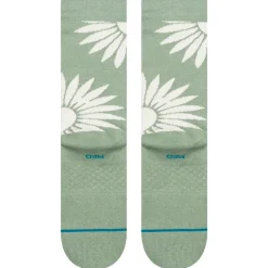 Hot Chaussettes Florals Socks Radial Brust Crew Seagreen Chaussettes Lifestyle