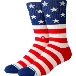 Chaussettes Lifestyle<Stance Chaussettes Print & Pattern Socks The Fourth St Crew Red