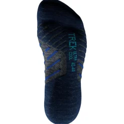 Hot Chaussettes Trekking Ultra Cool Linen Ankle Grey Navy Chaussettes De Randonnée