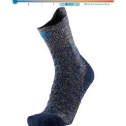 Chaussettes De Randonnée<Therm-Ic Chaussettes Trekking Ultra Cool Linen Crew Bleu Marine Gris