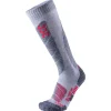 Chaussettes Ski<Uyn Chaussettes Ski All Mountain Lady Light Grey Melange Coral