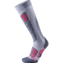 Chaussettes Ski<Uyn Chaussettes Ski All Mountain Lady Light Grey Melange Coral