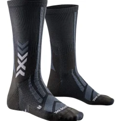 Chaussettes De Randonnée<X Socks Chaussettes Hike Discover Crew Black Charcoal