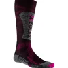 Hot Chaussettes Ski Energizer Lt 4.0 Wmn Black Fluo Pink Stone Grey Melange Chaussettes Ski